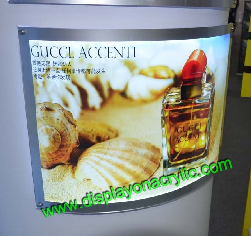 curved wall illuminated poster frames